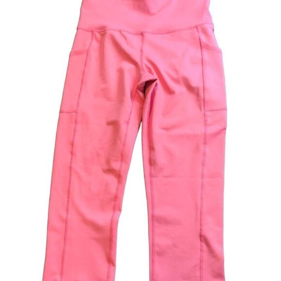 IDEOLOGY Activewear High Rise Side Pocket Cropped Leggings Morning Glory Pink Sm - Picture 1 of 5